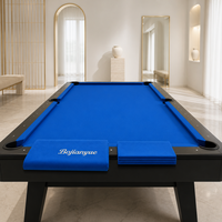Kit de feutre de billard bleu roi, 6 bandes prédécoupées, découpe de poche à encoche arrondie pour table à rail noir