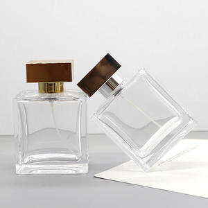 Flacon de parfum en verre blanc carré 100 ml Vaporisateur transparent Flacon cosmétique vide avec bouchons en plastique et collier en PP - Product Image 4