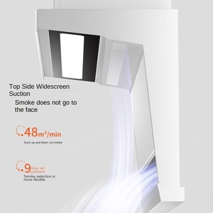 White 7-shape 900mm Range <b>Hood</b> Smart Smoke <b>Extractor</b> <b>Hood</b> Cooker Chimney Exhaust Range <b>Hood</b> for Kitchen - Product Image 2