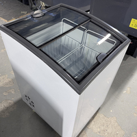 Congélateur commercial à glaces de type coffre à 2 portes, système de refroidissement direct, réfrigérant OEM, 220V, affichage LED, sans givre