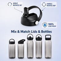 Bouteille Tritan 650 ml avec paille, anti-fuite, sans BPA, sans danger pour les aliments, durable, pour le bureau, la salle de sport, les voyages, cadeau, école, avec bouchon à paille rabattable, pour adultes
