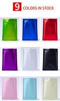 Pochette zippée de couleur mate, disponible en plusieurs couleurs et tailles, sac d'emballage en plastique refermable