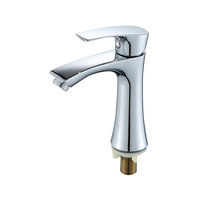 Robinet monocommande moderne en laiton moulé de précision avec cartouche céramique, eau chaude et froide, à poser sur plan de travail
