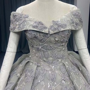 ชุดเดรสงาน Quinceanera สีเงินโรแมนติก Lsany289 ประดับด้วยลูกปัดลายดอกไม้ 3 มิติ กระโปรงทรงบอลกาวน์ ผ้าทูลสีรุ้ง สำหรับงานพิธีแต่งงานอย่างเป็นทางการ Jancember - Product Image 5