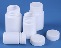 Bouteille de capsule PEHD blanche personnalisée de 15ml 20ml 30ml 60ml 80ml 100ml 120ml avec bouchon à vis