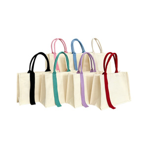 Sac fourre-tout en toile 25x35x14 cm avec poignées personnalisées et fermeture éclair, emballage général - Product Image 4