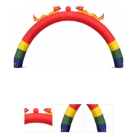 Arche gonflable double dragon pour événements commerciaux, structure de portique d'entrée pour cérémonies de grand ouverture et présentations événementielles