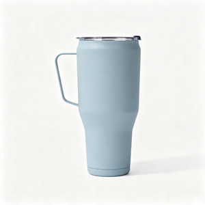 Gobelet isotherme grande capacité avec poignée, anti-transpiration, double paroi, en acier inoxydable 304, pour <span class=keywords><strong>café</strong></span> chaud et eau froide, idéal pour l'extérieur - Product Image 4