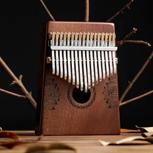 Huashu en vente acajou bon son bois Kalimba 17 touches Mbira pouce Piano