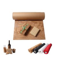 Papier d'emballage en nid d'abeille compostable, papier kraft recyclé, matériau d'emballage biodégradable pour l'emballage de flacons cosmétiques