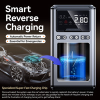 Démarreur de voiture 6-en-1 et gonfleur de pneus, booster de batterie de voiture d'urgence et pompe à air 16800mAh en alliage pour climat froid