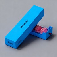 Scatole per Macaron con Stampa Digitale, Confezioni Colorate per Dessert e Biscotti con Finestra e Vassoio in Plastica