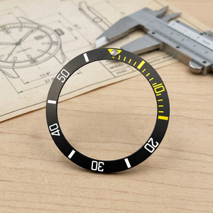 Nouvel Arrivage H&T Insert de Lunette de Plongée en Céramique Noire 007 009 38mm Léger Finition Mate Pièces de Montre - Product Image 2