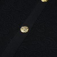 Robe Courte Femme Tricotée Extensible de Haute Qualité, Nouveau Style Été, Tissu Texturé en Relief, Boutons, Manches Courtes, Tendance Socialite
