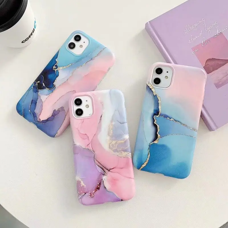 OEM Custom Printing IMD Marble Pattern Phone Case For iPhone 11 12 13 14 Pro Max TPU Fashion Cell Phone Back Cover Wholesale