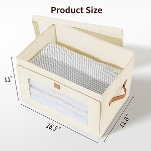 <span class=keywords><strong>Caja</strong></span> organizadora plegable para <span class=keywords><strong>ropa</strong></span> de juguete, bolsa de almacenamiento para armario y cajones con asa resistente - Product Image 2