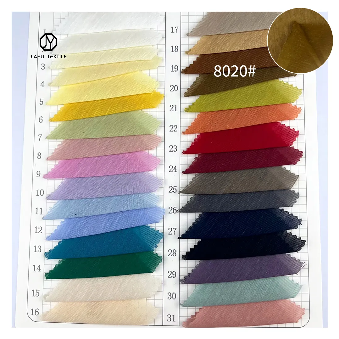 قماش تي شيبون لامع متعدد الألوان لتزيين القمصان الأعلى مبيعاً 37 لون و26 لون و21 لون و16 لون