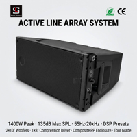 Système de haut-parleurs audio professionnels HDL 200 Line Array, double 10'' 1200W, haute puissance, étanche, système de sonorisation de scène pour DJ Club
