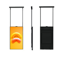 Moniteur LCD publicitaire suspendu pour vitrine intérieure de 75 pouces, compatible Android, IP65, OEM, gestion à distance, autonome, garantie 1 an