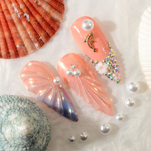 <span class=keywords><strong>Kit</strong></span> de Charmes pour Ongles 3D - Perles en Résine de Tailles Mixtes pour la Décoration d'Ongles Sirène/Coquillage - Product Image 4