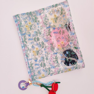Bolsa transparente de PVC grueso con estampado floral personalizado para guardar proyectos de bordado y costura - Product Image 4
