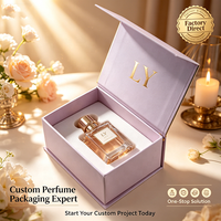 Nouvelle boîte cadeau de luxe en carton rose sur mesure pour flacon de parfum vide