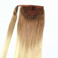 Extensions de cheveux humains vierges brésiliens 100% naturels, queue de cheval droite à clipser, 20 pouces de long, vente en gros