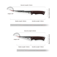 Couteaux de cuisine affûtés, lame en acier à haute teneur en carbone, manche en bois naturel, pour viande, légumes, fruits, cuisine domestique, outil de chef de qualité
