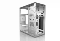 Boîtier PC de bureau professionnel en gros, tour moyenne Micro ATX, châssis de bureau avec fenêtre latérale, pour entreprises, en stock, 4 emplacements d'extension