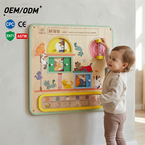 Montessori houten wandbord met activiteiten, kleurrijk speelgoed, educatief interactief leerzaam speelgoed voor kinderen van 2-13 jaar, sorteren en mengen - Product Image 1