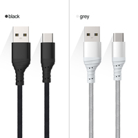 Vente chaude 1m 2.4A Type c Câble tressé en nylon Câble Usb c pour Android