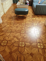 Parquet en chêne massif certifié FSC de 15 mm, motif géométrique Versailles, plancher en bois pour villa