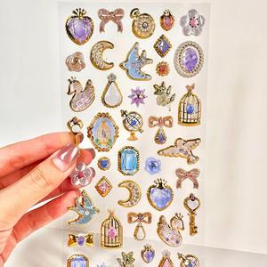 Pegatinas Acrílicas en 3D Coloridas con Relieve, Pegatinas Metálicas Impermeables con Lámina de Perla, Hoja de Pegatinas Promocionales con Logotipo Personalizado - Product Image 3