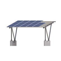 Système de montage de carport solaire en aluminium et acier à double usage, surface anodisée, taille et couleur personnalisées, paysage/portrait