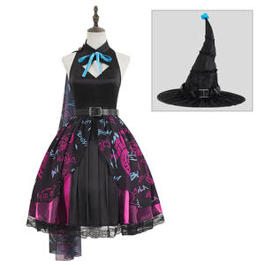 Disfraz de Jinx de League of Legends, Atuendo de Loli <span class=keywords><strong>Rebelde</strong></span> con Cinturón, Guantes y Collar para Representaciones de Juego, Halloween y Fiestas - Product Image 2