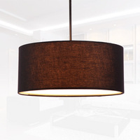 Lampe suspendue ronde en tissu de Style nordique E26 E27 pour chambre à coucher
