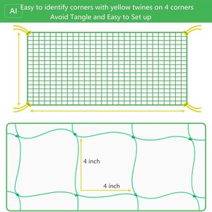 ตาข่ายพลาสติกสำหรับพืชสีเขียว ใช้สำหรับพยุงต้นไม้เลื้อย สำหรับทำสวนใช้ในบ้าน ขนาด 178 ซม. - Product Image 2