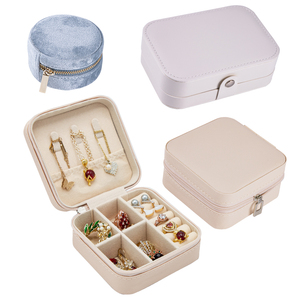 FADELI-caja de almacenamiento de joyas para mujeres y niñas, organizador portátil con cierre de tuerca para las orejas, de cuero PU, cajas pequeñas de joyería de viaje, gran oferta - Product Image 1