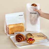 Sacs à pain classiques avec fenêtre transparente, emballage alimentaire de qualité boulangerie, tailles et couleurs personnalisables numériquement pour pain de mie, vente en gros pour cafés