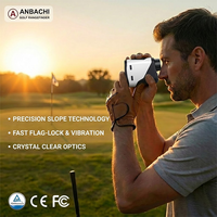 Télémètre laser numérique rechargeable mini personnalisable Anbachi, prise en charge ODM, 1000 m, 7x, écran LCD transmissif, télémètre de golf