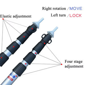 Lot de 2 <span class=keywords><strong>poteaux</strong></span> <span class=keywords><strong>télescopiques</strong></span> <span class=keywords><strong>pour</strong></span> auvent extérieur à 4 sections - 280 cm Argenté Réglable <span class=keywords><strong>pour</strong></span> tente d'ombrage de camping - Product Image 4
