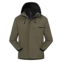 Veste bomber à capuche réversible en polaire unisexe personnalisée pour l'hiver, 3 en 1, teinte unie, imperméable, coupe-vent, softshell pour l'extérieur