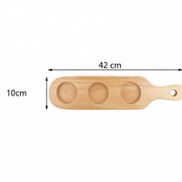 Support à verres en bois à trois trous, style nordique, pour bars, KTV, hôtels et usage commercial