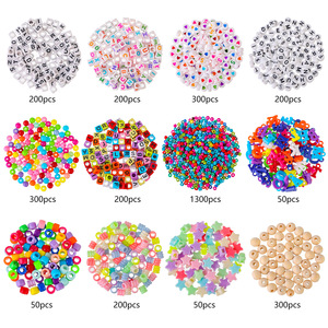 Kit de fabrication de bijoux DIY pour enfants, ensemble de perles pour filles, kit d'artisanat de perles, collier et bracelet en perles de plastique faites à la main - Product Image 3