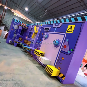 Parcours d'obstacles d'aventure, équipement de terrain de jeu intérieur, jeux sensoriels pour enfants, mur Mario, tunnel rampant, aire de jeux souple pour café et centre commercial - Product Image 4