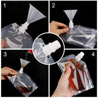 Pochette de boisson transparente avec bec verseur sacs d'emballage de boisson avec capuchon en plastique Doypack emballage pochette de bec alimentaire pour bébé