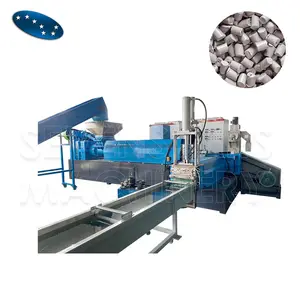 גבוהה קיבולת כפול שלב סרט PE/PP/PS פתית pelletizing קו גרנולות