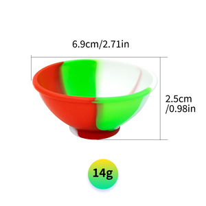 Mini tazón de mezcla de silicona de camuflaje, tazón de silicona redondo de grado alimenticio personalizado de fábrica de silicona, tazón de bebé Flexible - Product Image 6