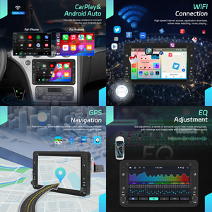 Hikity pour <span class=keywords><strong>Alfa</strong></span> <span class=keywords><strong>Romeo</strong></span> <span class=keywords><strong>159</strong></span> 2004-2011 7 "4 + 64G Android <span class=keywords><strong>autoradio</strong></span> stéréo sans fil Carplay/Android Auto/WiFi/<span class=keywords><strong>GPS</strong></span> OEM vente en gros - Product Image 2