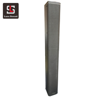 Speaker Line Array Aktif Profesional H-1203 12x3 inci dengan Daya Keluaran 400W, Casing Kayu, untuk Pernikahan & Pesta